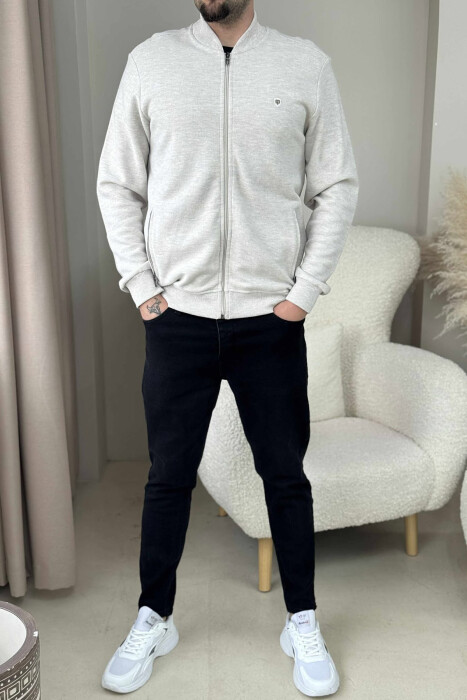 ONE COLOR SIMPLE MEN JACKET CREAM/KREM - 1