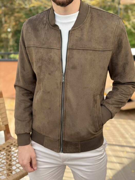 ONE COLOR SIMPLE MEN JACKET DARK GREEN/JEE 