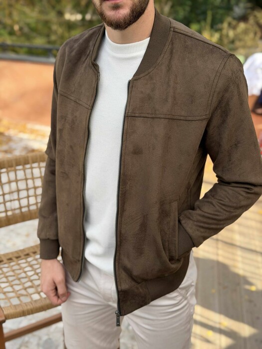 ONE COLOR SIMPLE MEN JACKET DARK GREEN/JEE - 3