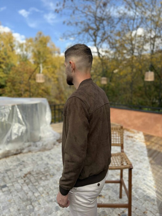 ONE COLOR SIMPLE MEN JACKET DARK GREEN/JEE - 4