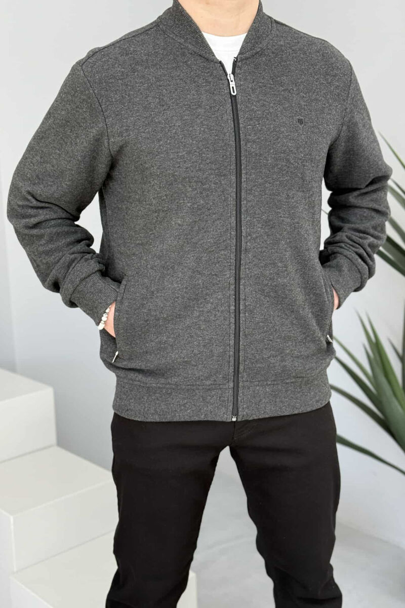 ONE COLOR SIMPLE MEN JACKET DARK GREY/GEE - 2