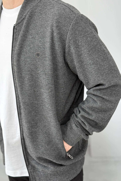 ONE COLOR SIMPLE MEN JACKET DARK GREY/GEE - 3