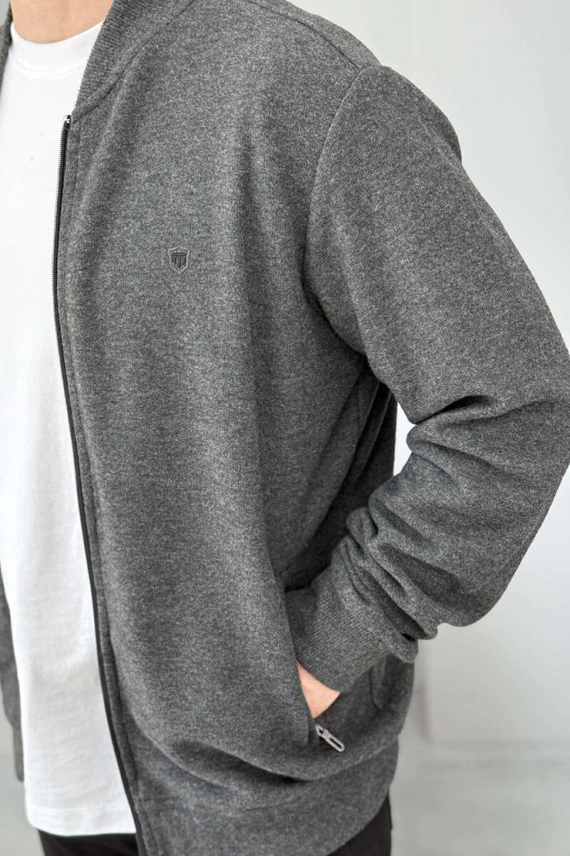 ONE COLOR SIMPLE MEN JACKET DARK GREY/GEE - 3