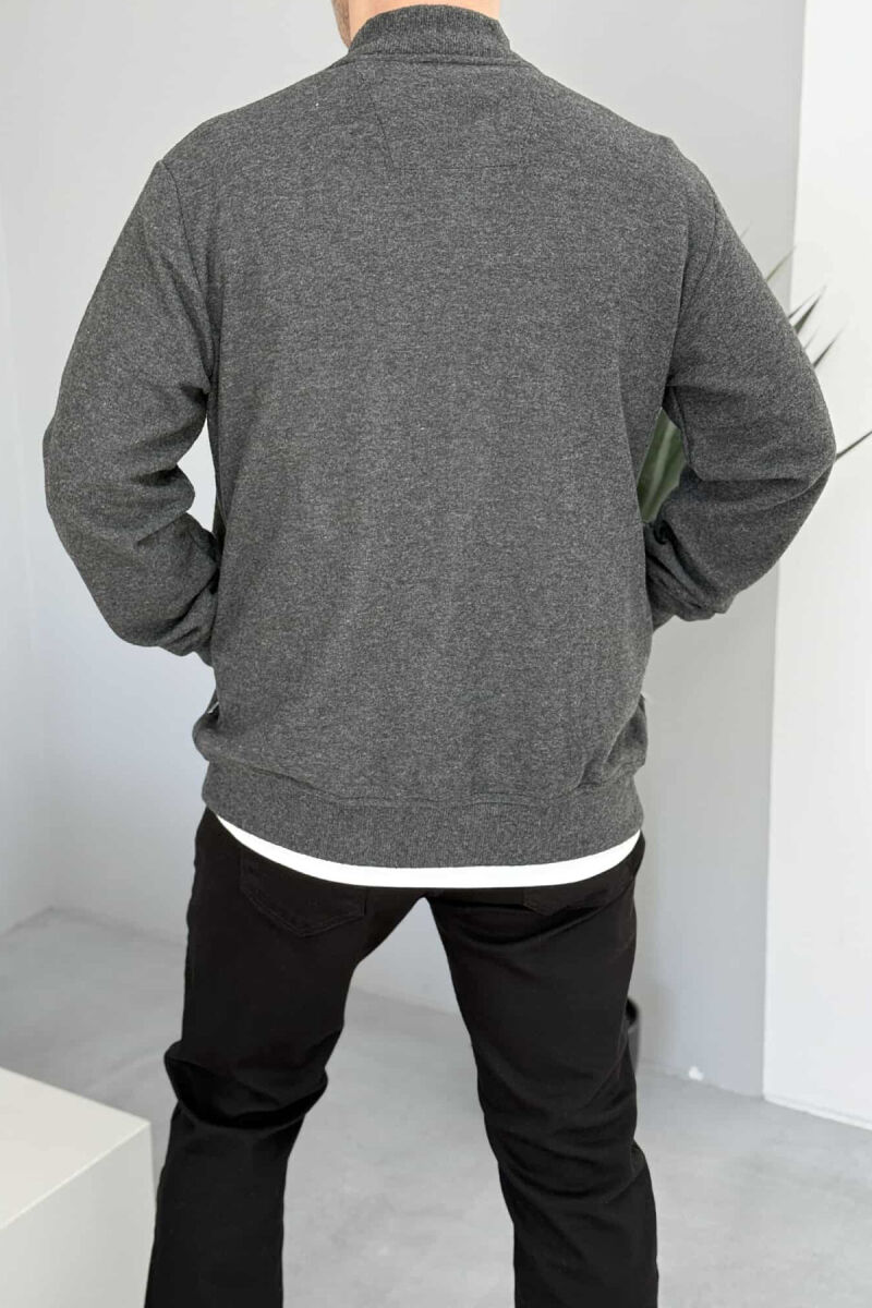 ONE COLOR SIMPLE MEN JACKET DARK GREY/GEE - 4