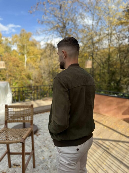 ONE COLOR SIMPLE MEN JACKET GREEN/JESHILE - 3