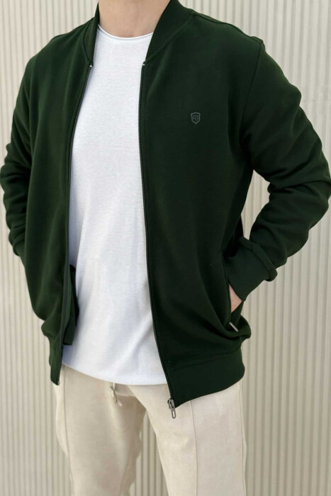 ONE COLOR SIMPLE MEN JACKET GREEN/JESHILE - 1