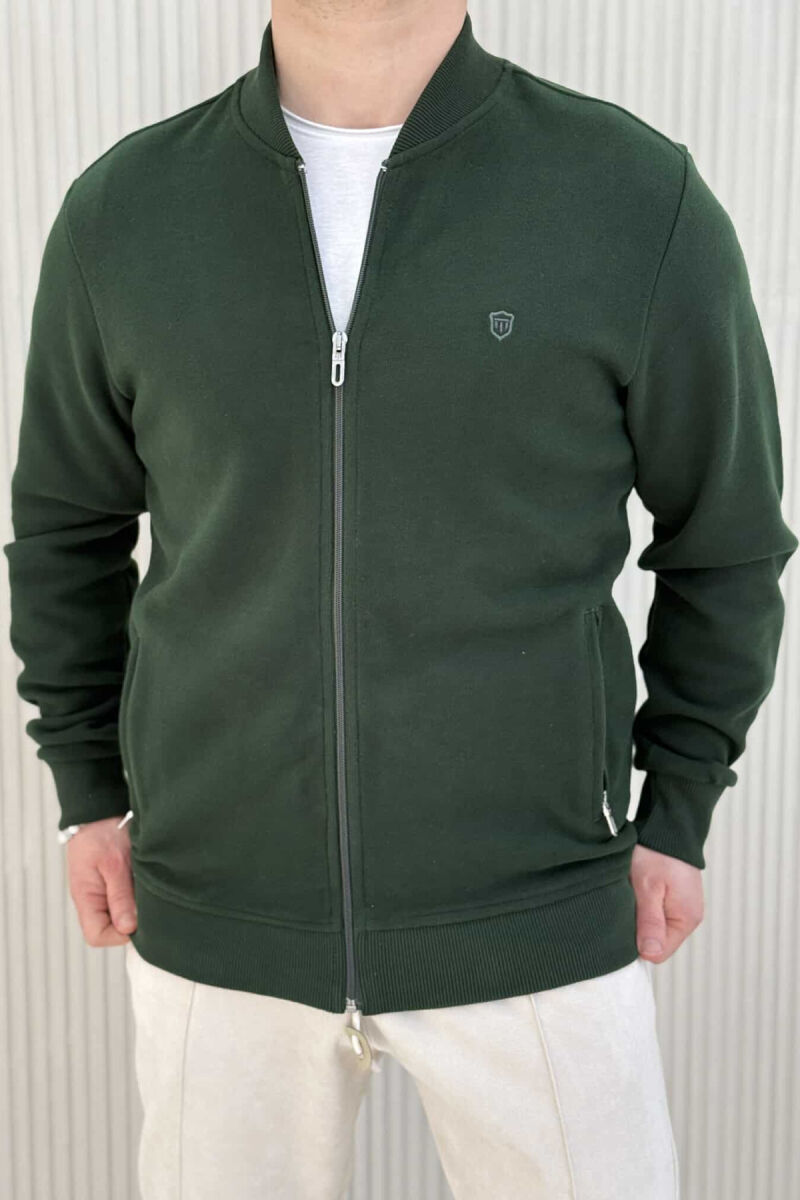 ONE COLOR SIMPLE MEN JACKET GREEN/JESHILE - 3