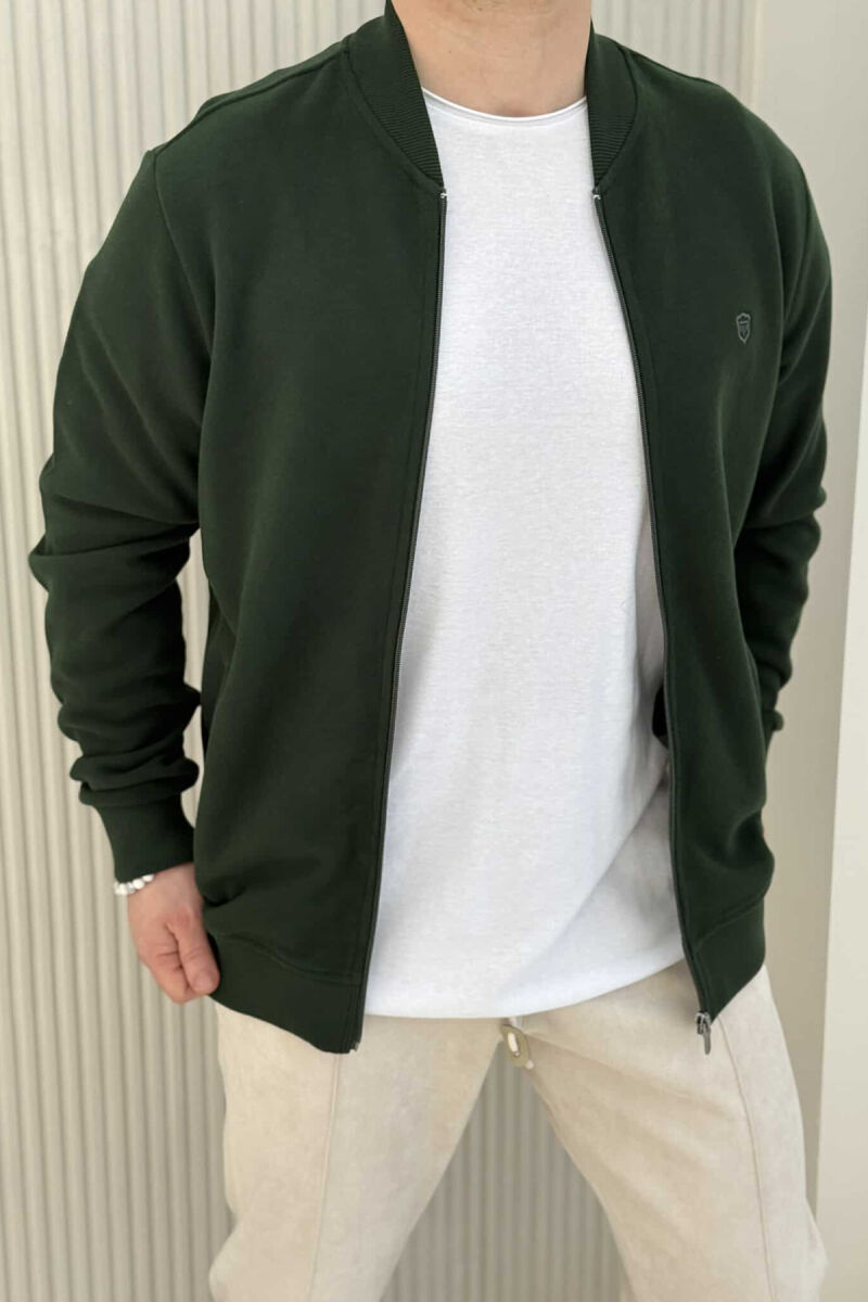 ONE COLOR SIMPLE MEN JACKET GREEN/JESHILE - 4