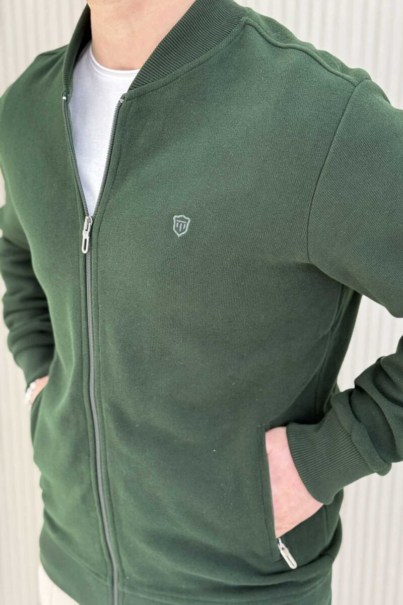 ONE COLOR SIMPLE MEN JACKET GREEN/JESHILE - 5