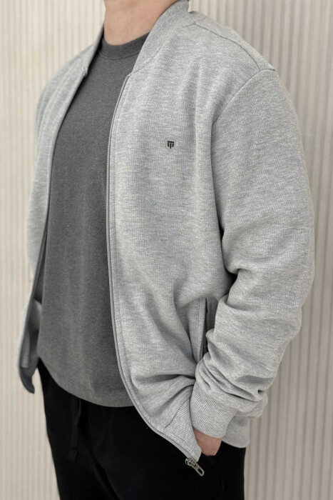 ONE COLOR SIMPLE MEN JACKET LIGHT GREY/GZ - 2