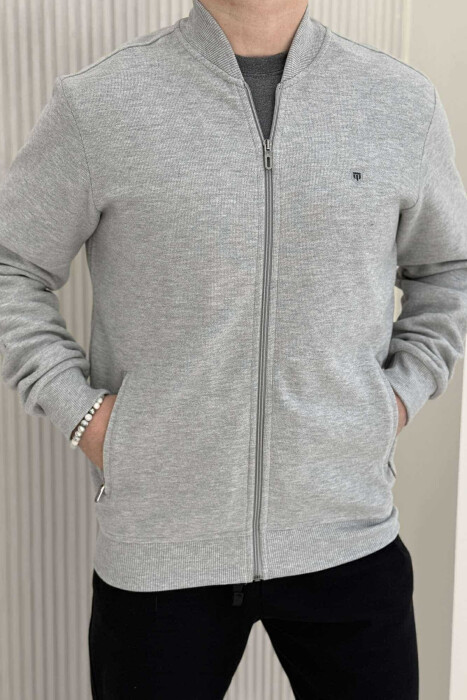 ONE COLOR SIMPLE MEN JACKET LIGHT GREY/GZ - 4