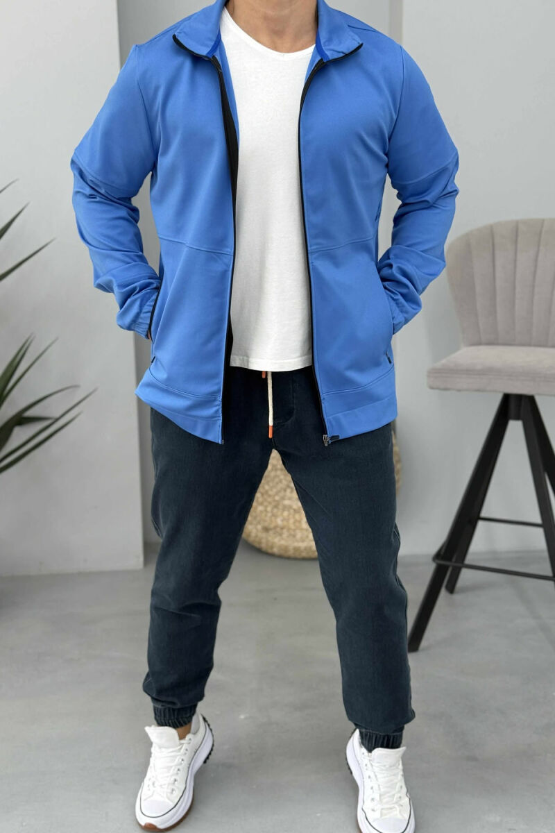 ONE COLOR SIMPLE MEN JACKETS LIGHTBLUE/BZ - 1