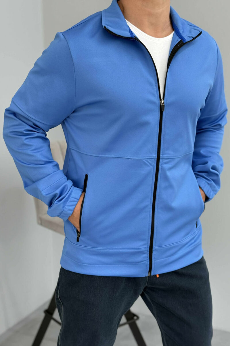 ONE COLOR SIMPLE MEN JACKETS LIGHTBLUE/BZ - 2