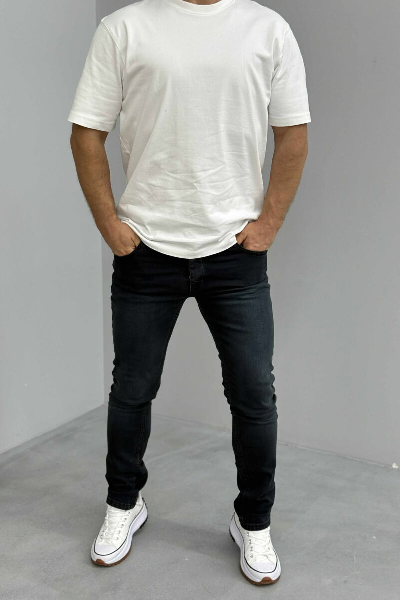 ONE COLOR SIMPLE MEN JEANS BLACK/ E ZEZE - 1