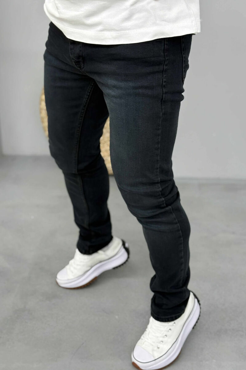 ONE COLOR SIMPLE MEN JEANS BLACK/ E ZEZE - 3