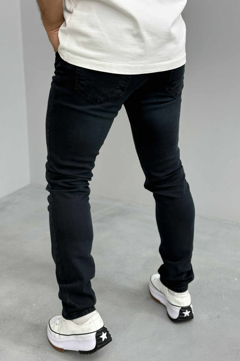 ONE COLOR SIMPLE MEN JEANS BLACK/ E ZEZE - 4