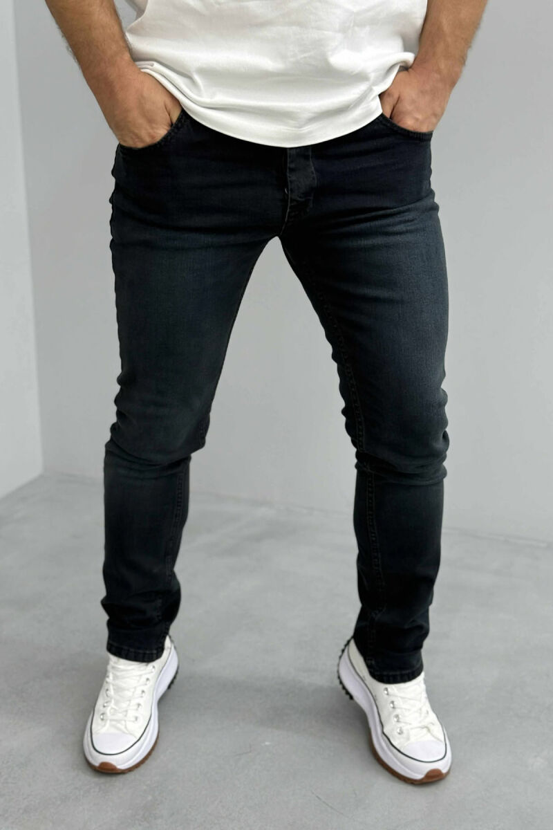 ONE COLOR SIMPLE MEN JEANS BLACK/ E ZEZE - 2