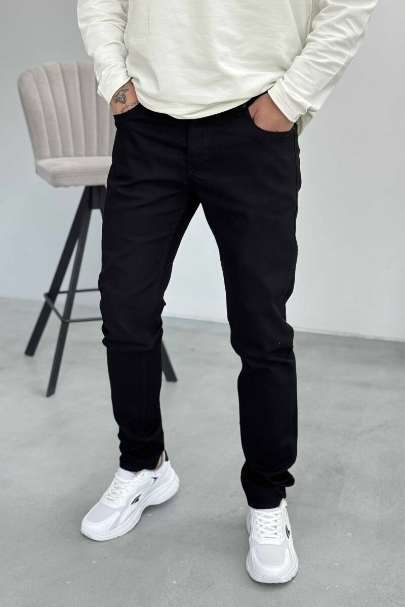 ONE COLOR SIMPLE MEN JEANS BLACK/ E ZEZE - 2