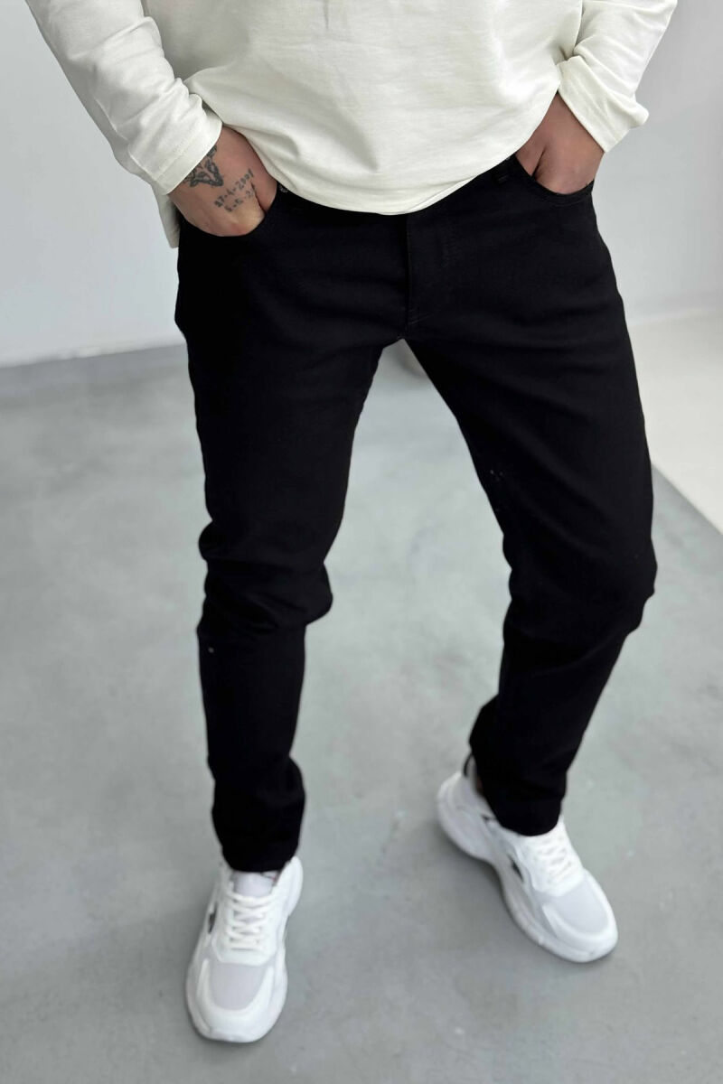 ONE COLOR SIMPLE MEN JEANS BLACK/ E ZEZE - 3