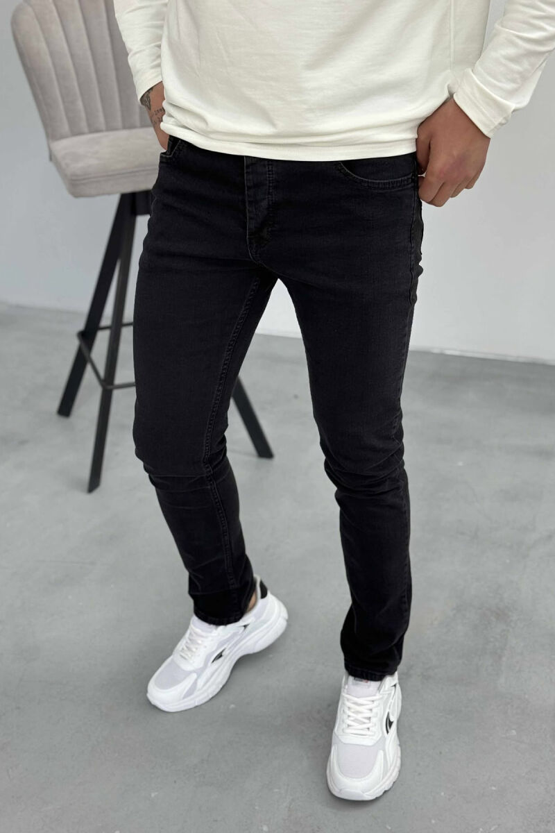 ONE COLOR SIMPLE MEN JEANS BLACK/ E ZEZE - 2