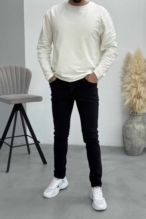 XHINSE TË THJESHTA NJË NGJYRËSHE PËR MESHKUJ NË NGJYRË TË ZEZË - KLAUDIO FASHION