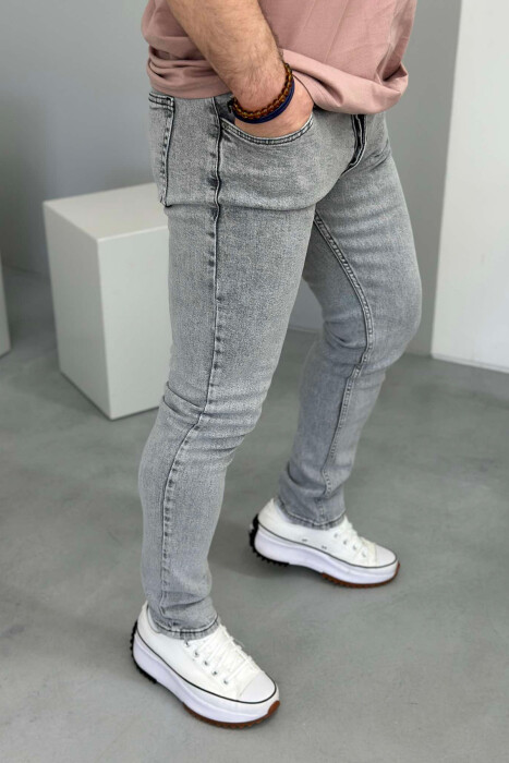 ONE COLOR SIMPLE MEN JEANS LIGHT GREY/GZ - 3
