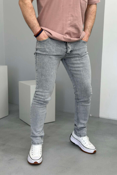 ONE COLOR SIMPLE MEN JEANS LIGHT GREY/GZ - 2