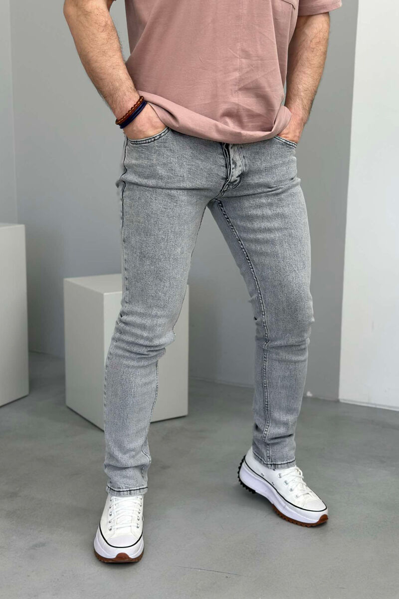 ONE COLOR SIMPLE MEN JEANS LIGHT GREY/GZ - 2