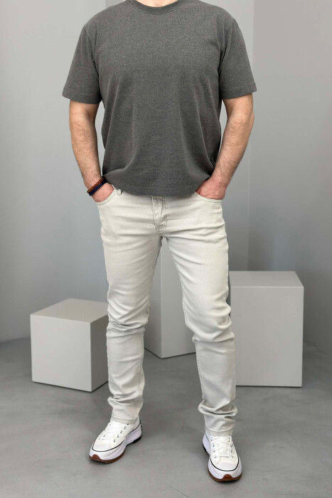 ONE COLOR SIMPLE MEN JEANS LIGHT GREY/GZ - 1