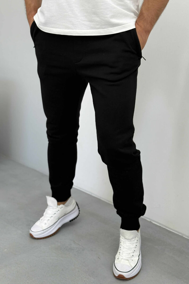 ONE COLOR SIMPLE MEN JOGGERS BLACK/ E ZEZE - 4