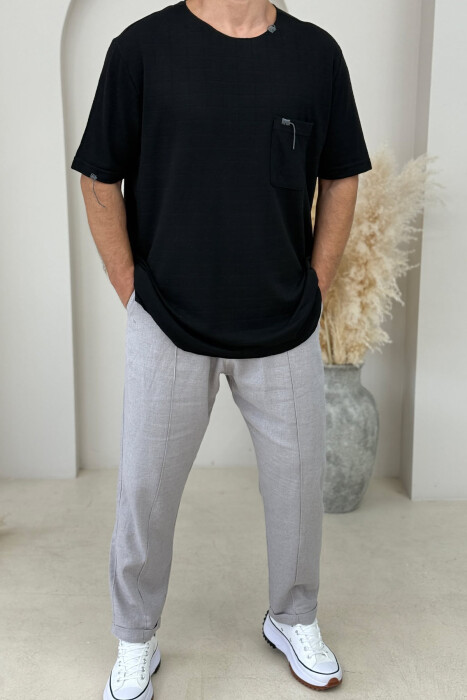 ONE COLOR SIMPLE MEN PANTS LIGHT GREY/GZ - 1