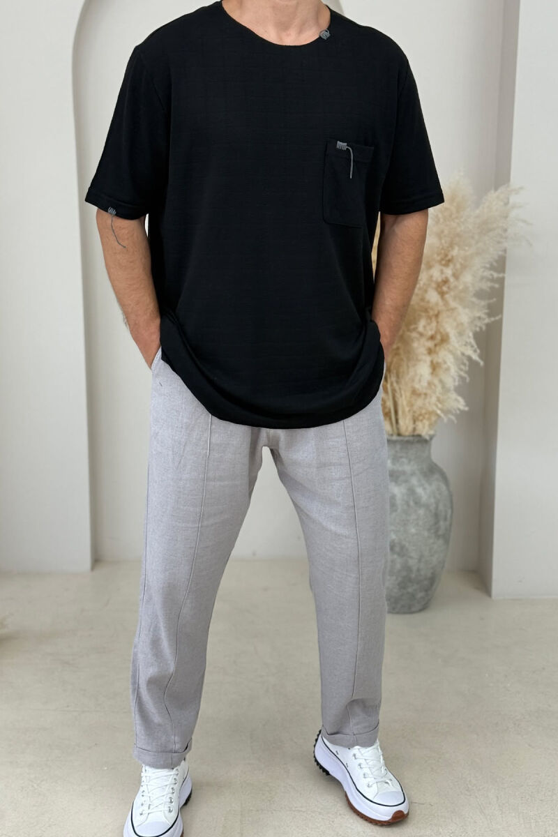 ONE COLOR SIMPLE MEN PANTS LIGHT GREY/GZ - 1