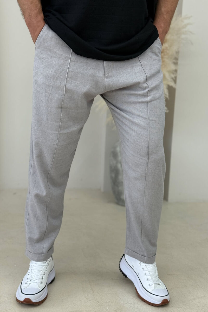 ONE COLOR SIMPLE MEN PANTS LIGHT GREY/GZ - 3