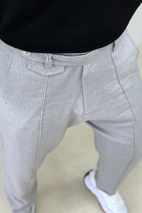 ONE COLOR SIMPLE MEN PANTS LIGHT GREY/GZ - 4