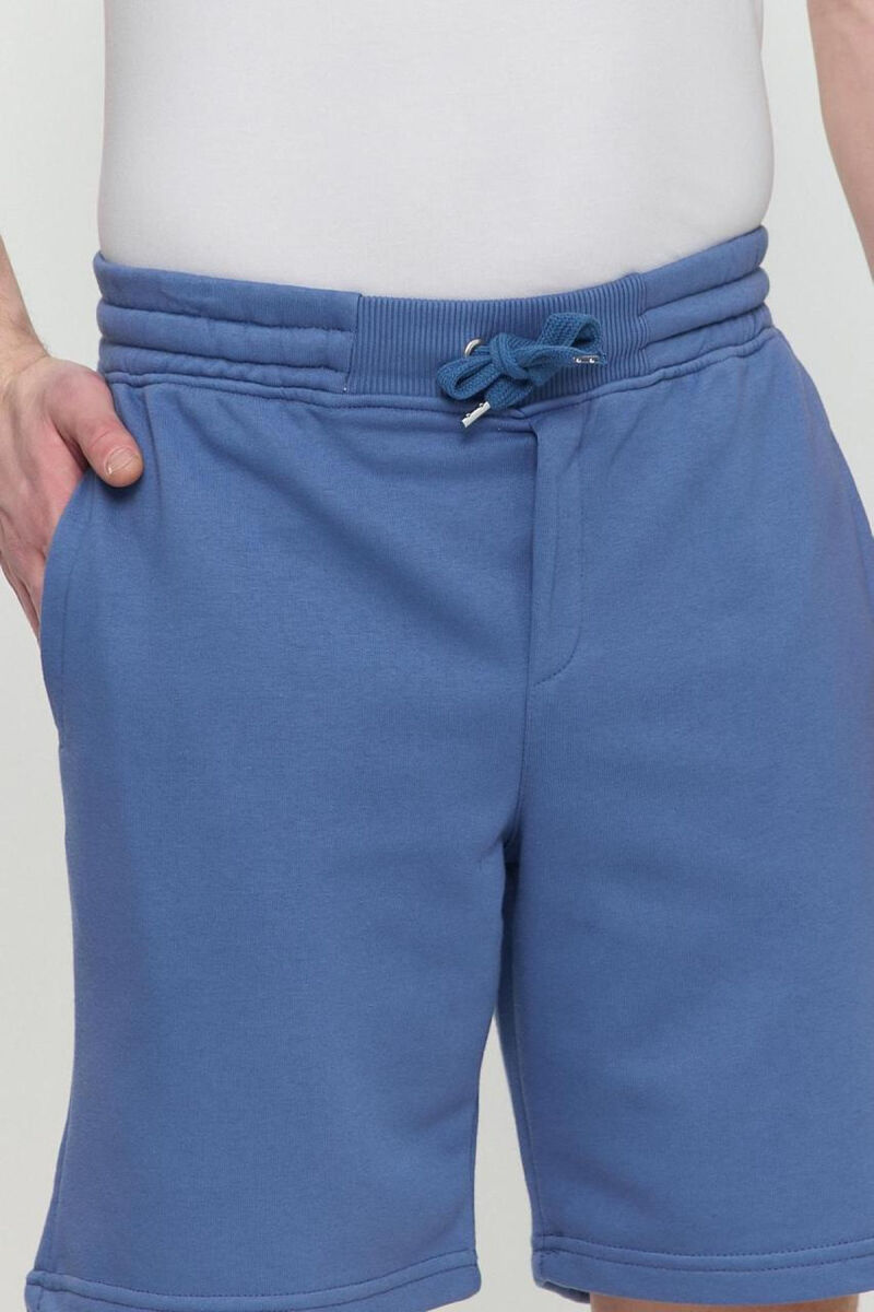 ONE COLOR SIMPLE MEN SHORT SWEATPANTS BLUE/BLU - 7