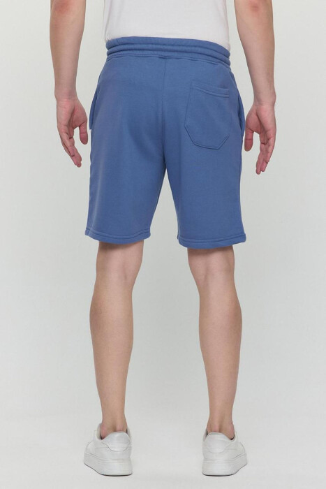 ONE COLOR SIMPLE MEN SHORT SWEATPANTS BLUE/BLU - 9