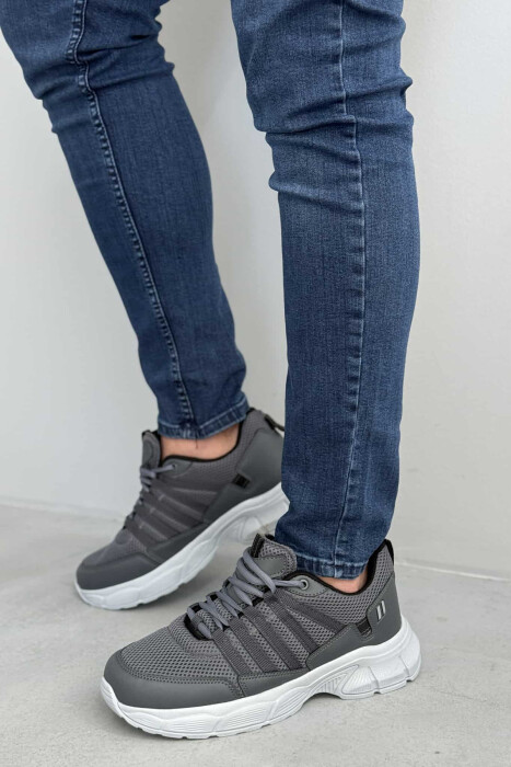 ONE COLOR SIMPLE MEN SNEAKERS GREY/GRI - 1