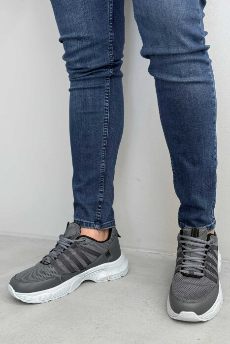 ONE COLOR SIMPLE MEN SNEAKERS GREY/GRI - 2