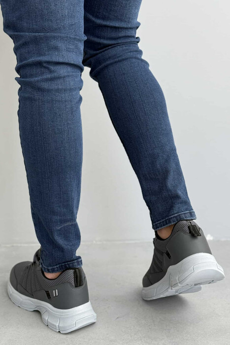 ONE COLOR SIMPLE MEN SNEAKERS GREY/GRI - 3