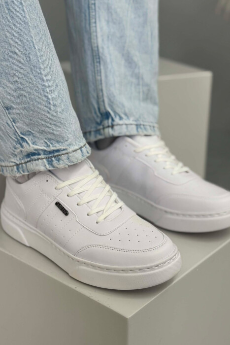 ONE COLOR SIMPLE MEN SNEAKERS WHITE-E BARDHE - 2