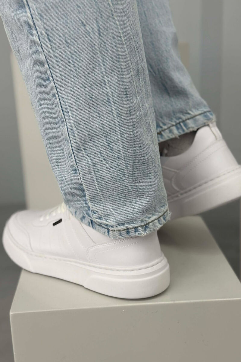 ONE COLOR SIMPLE MEN SNEAKERS WHITE-E BARDHE - 3