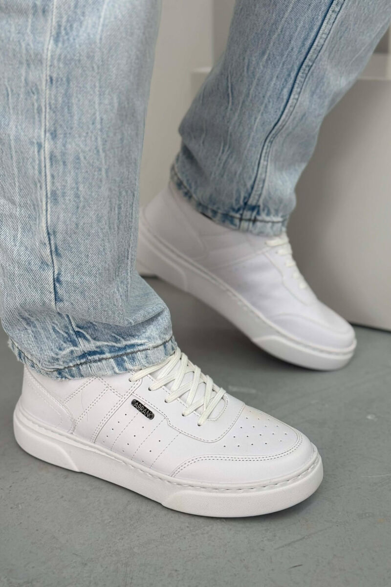 ONE COLOR SIMPLE MEN SNEAKERS WHITE-E BARDHE - 4