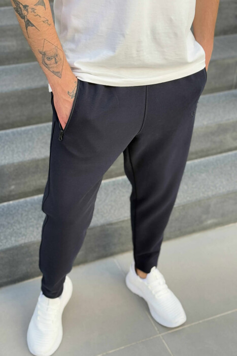 ONE COLOR SIMPLE MEN SWEATPANTS BLACK/ E ZEZE - 3