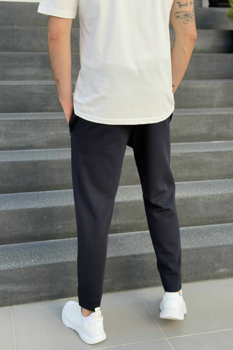 ONE COLOR SIMPLE MEN SWEATPANTS BLACK/ E ZEZE - 4