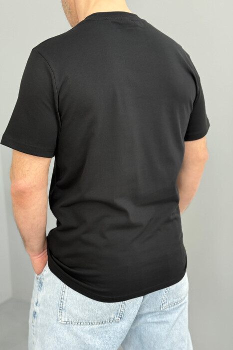 ONE COLOR SIMPLE MEN T-SHIRT BLACK/ E ZEZE - 3