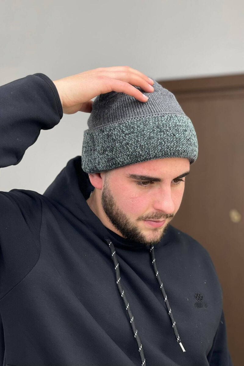 ONE COLOR SIMPLE MEN WINTER HOOD GREY/GRI - 1