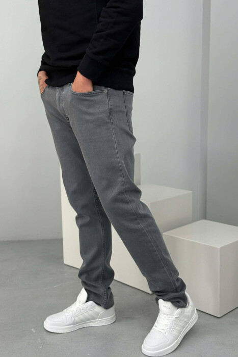 ONE COLOR SIMPLE REGULAR MEN JEANS GREY/GRI - 3