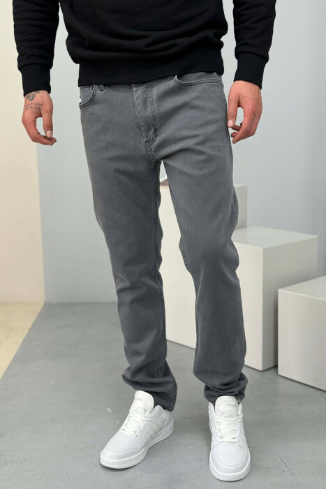 ONE COLOR SIMPLE REGULAR MEN JEANS GREY/GRI - 2