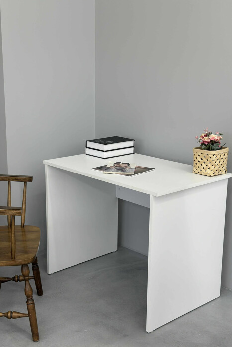 ONE COLOR SIMPLE STUDY TABLE WHITE-E BARDHE - 7