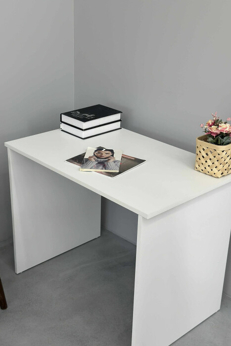 ONE COLOR SIMPLE STUDY TABLE WHITE-E BARDHE - 8